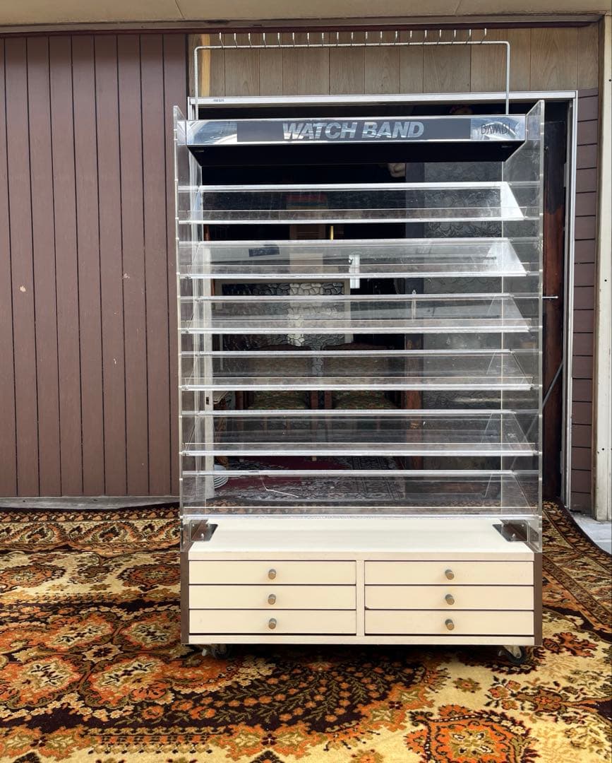 ウォッチバンドラック 店舗 什器 アクリル棚 インテリア アンティーク