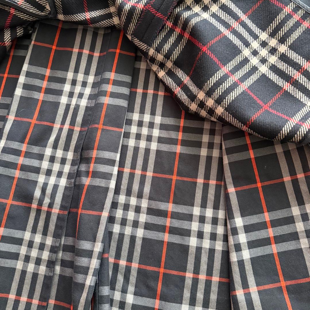 バーバリーズ　ロングコート　玉虫色　紺　ノバチェック　ライナー　2way