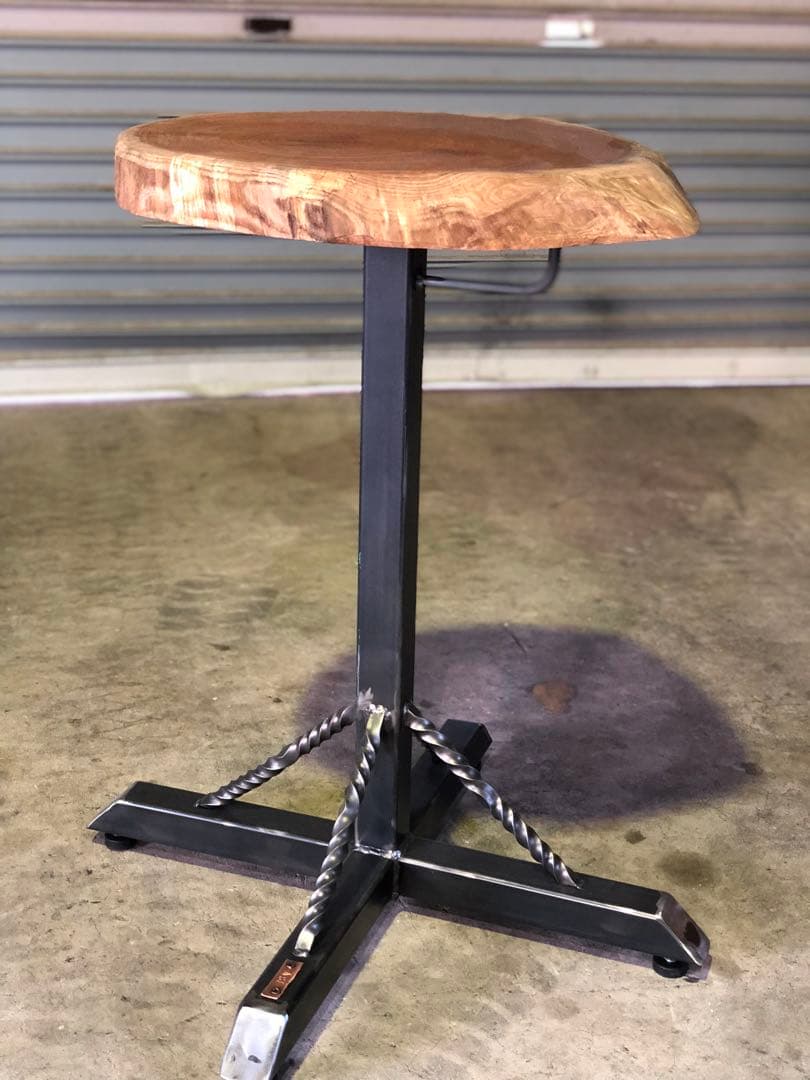 アイアンテーブル　コーヒーテーブル　サイドテーブル　ケヤキ　無垢材