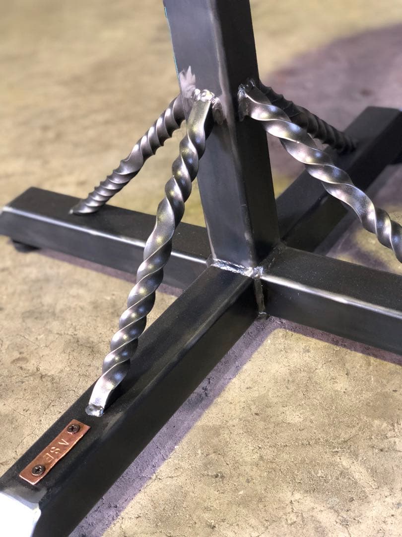 アイアンテーブル　コーヒーテーブル　サイドテーブル　ケヤキ　無垢材