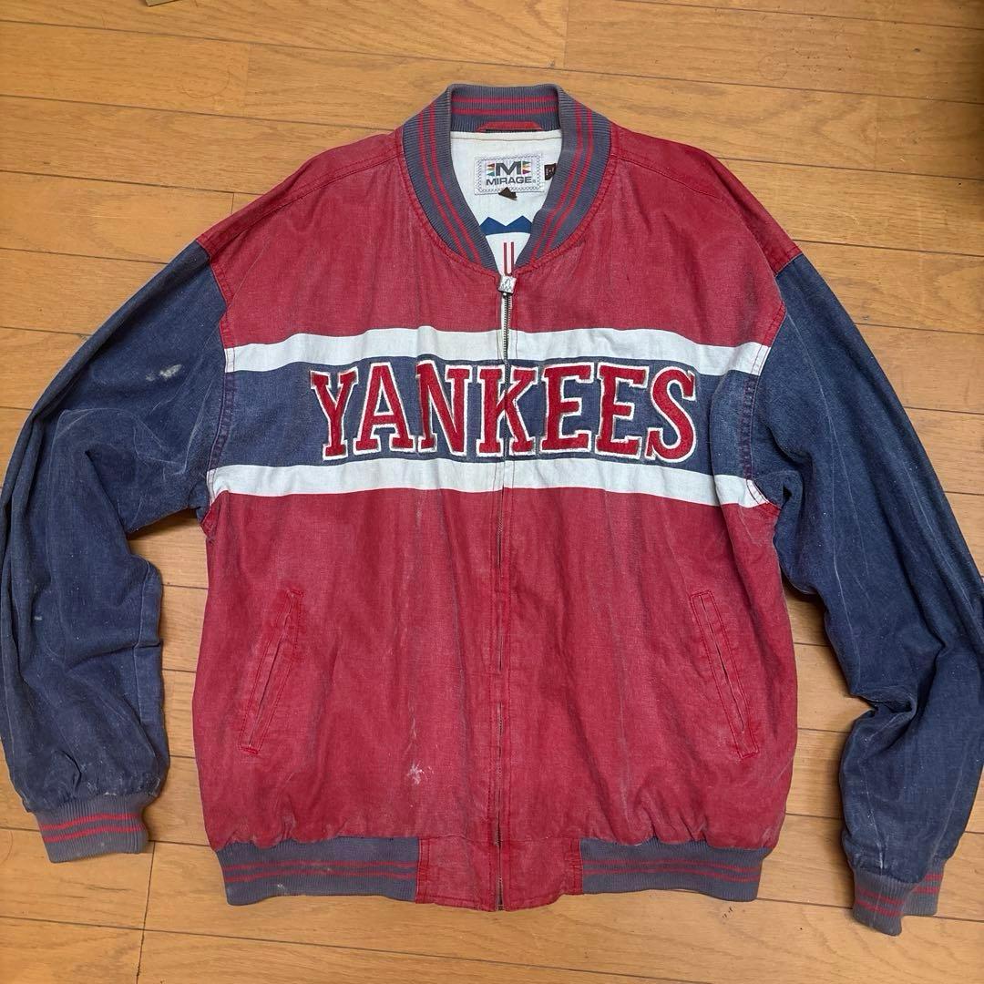 90s ビンテージmirage MLB ヤンキース スタジャン ジャケット 希少