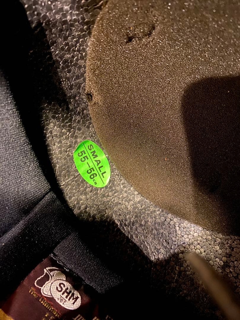 shm タチバナ ヘルメット ブルーフレーク 本革　Sサイズ　55〜56cm