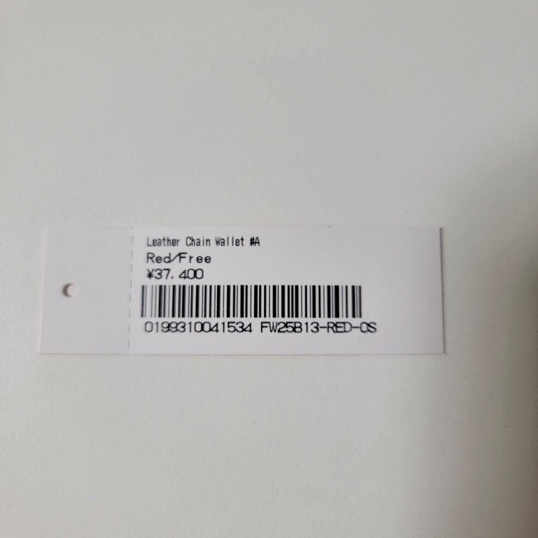 【FW25】supreme Leather Chain Wallet Red