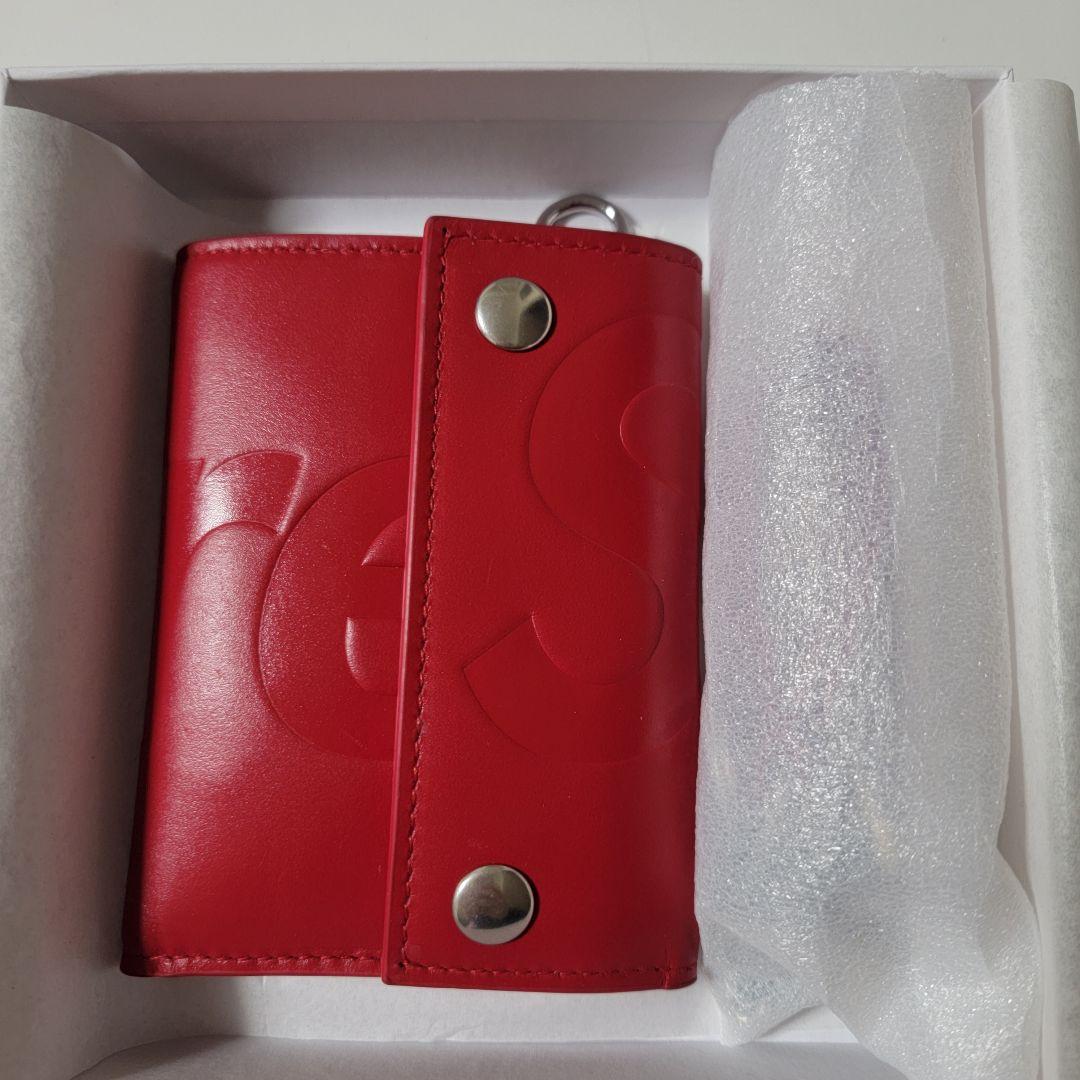 【FW25】supreme Leather Chain Wallet Red