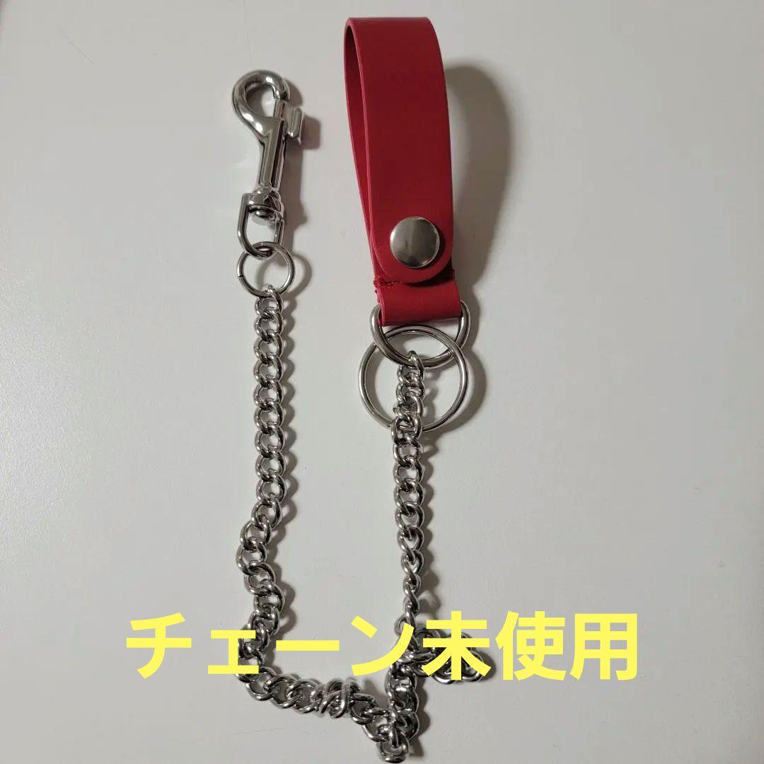 【FW25】supreme Leather Chain Wallet Red