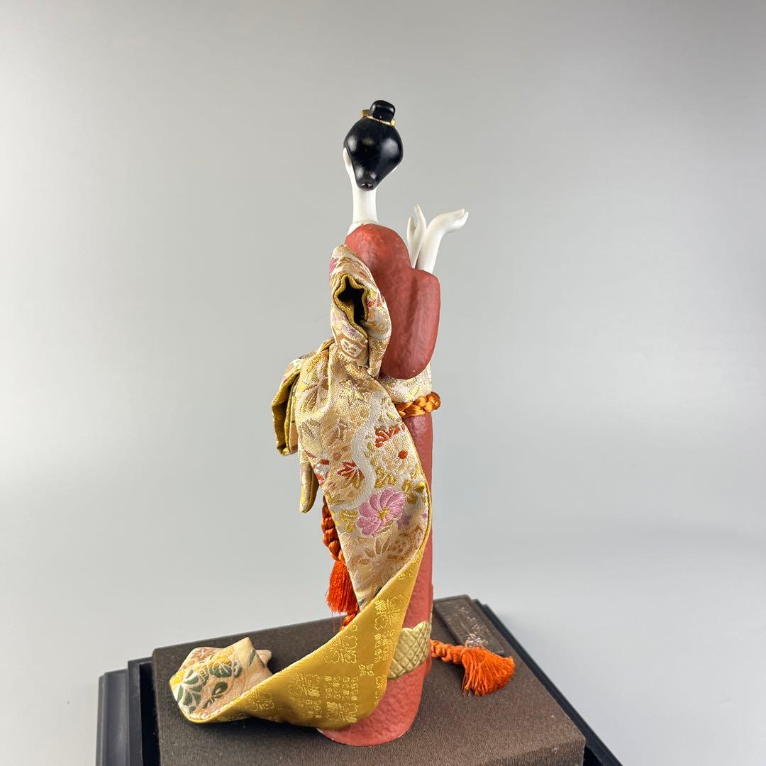 寿喜代 帯 人形 ケース入り 純金証明シール 女の子 日本人形 彩色