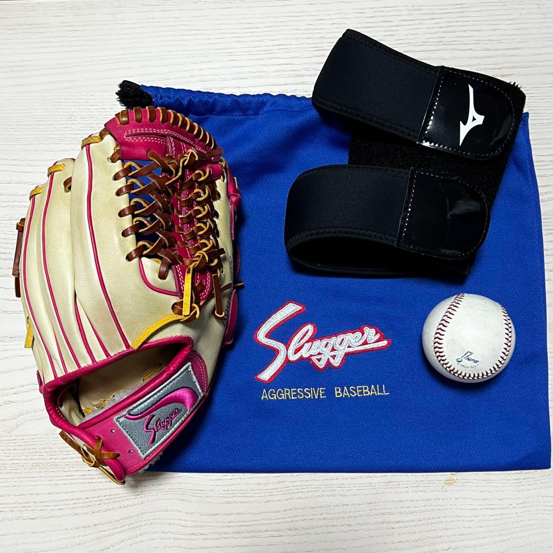 【美品】久保田スラッガー 軟式 グローブ 鳥谷モデル 内野手用 おまけ付き