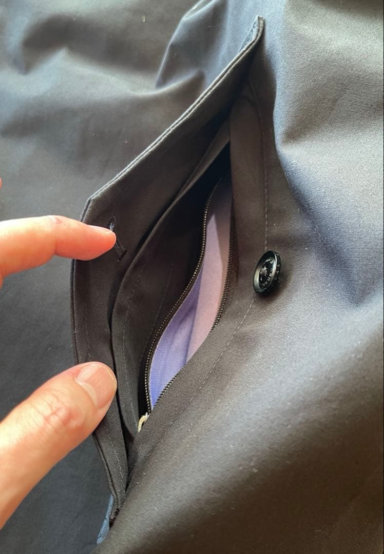 新品 ナナミカ 黒 ゴアテックス ステンカラーコートL相当