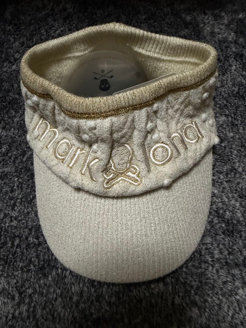MARK & LONA ゴルフニット帽 ホワイト　新品