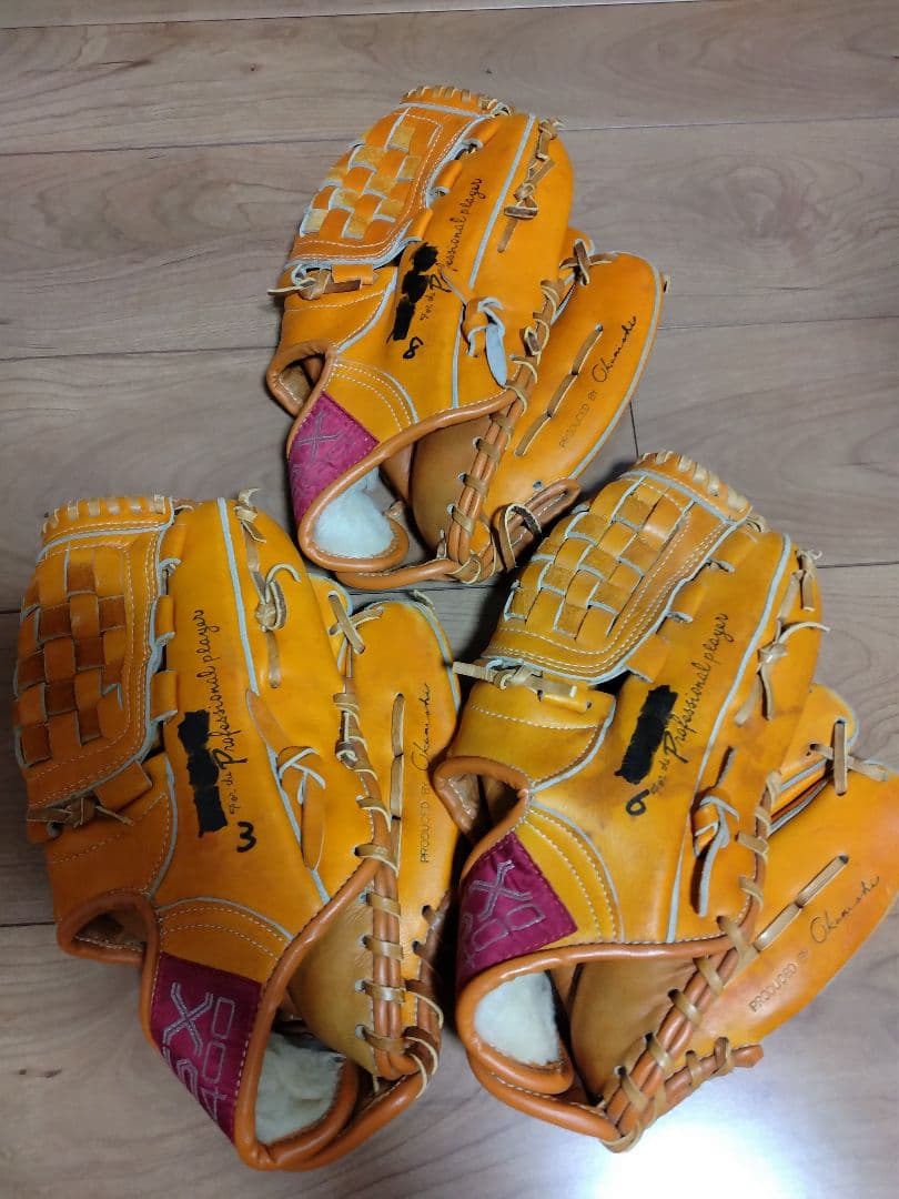 SX400 金田正一　400勝記念　グローブ　右投げ　野球用グローブ3個セット