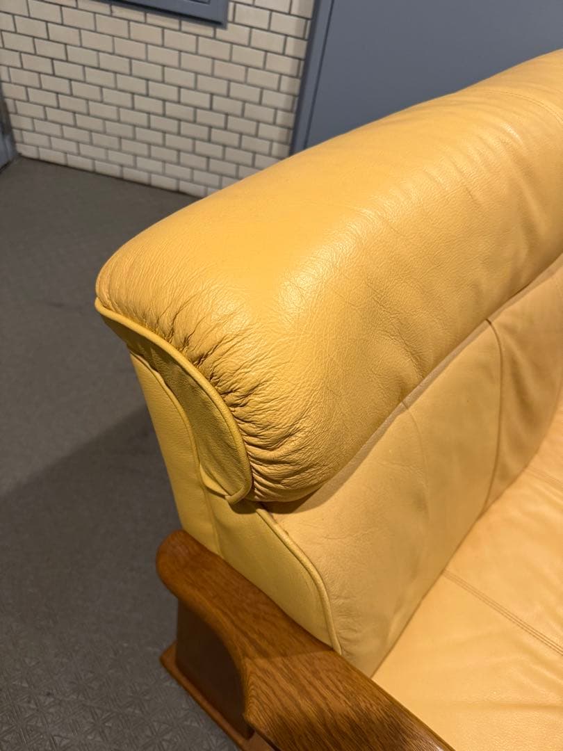 浜本工芸　高級本革仕様／2人掛けソファー