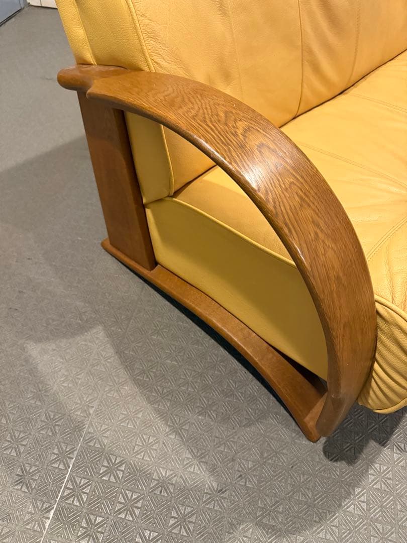 浜本工芸　高級本革仕様／2人掛けソファー