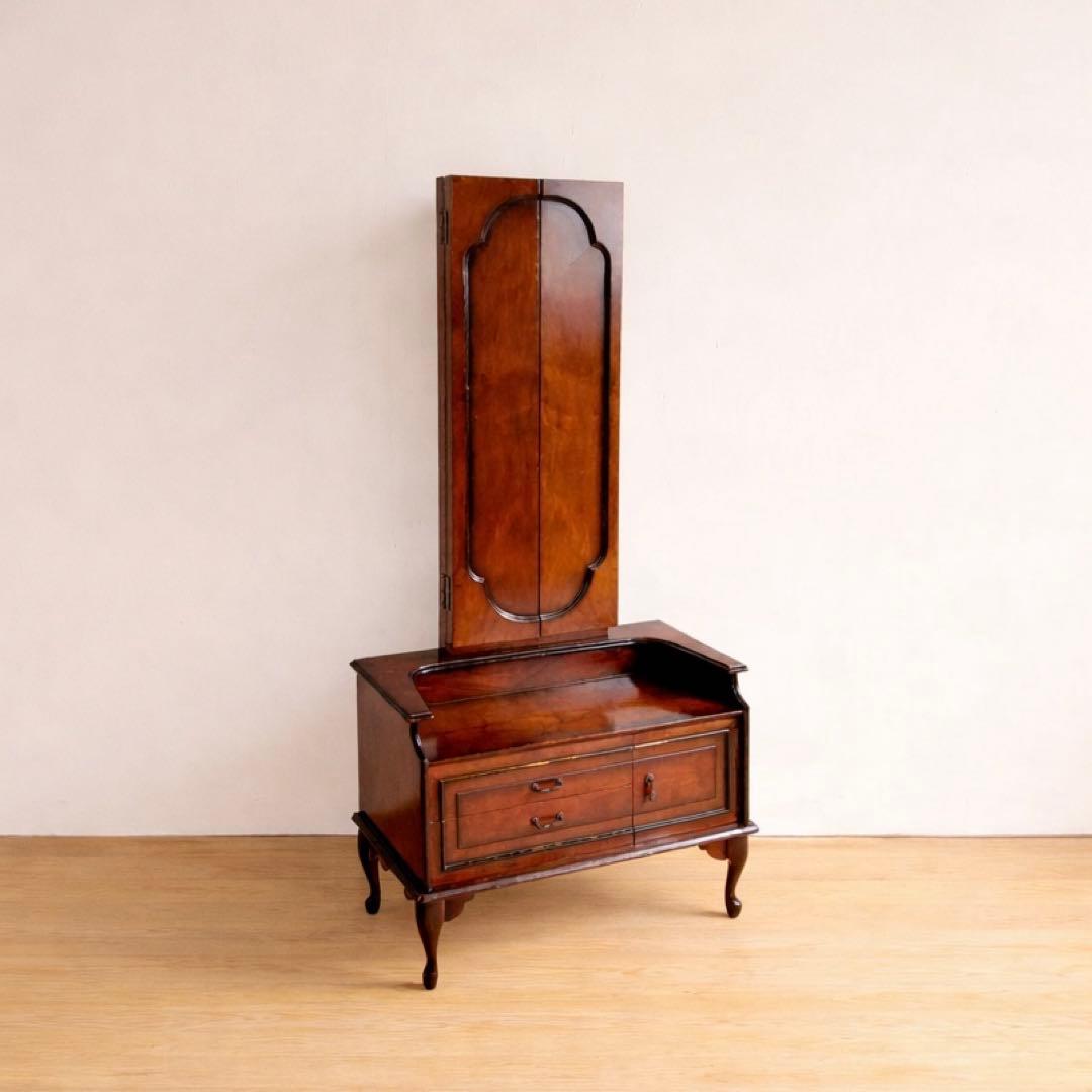 鏡台　ドレッサー　鏡　木製　クラシック　古道具　ビンテージ　アンティーク　レトロ