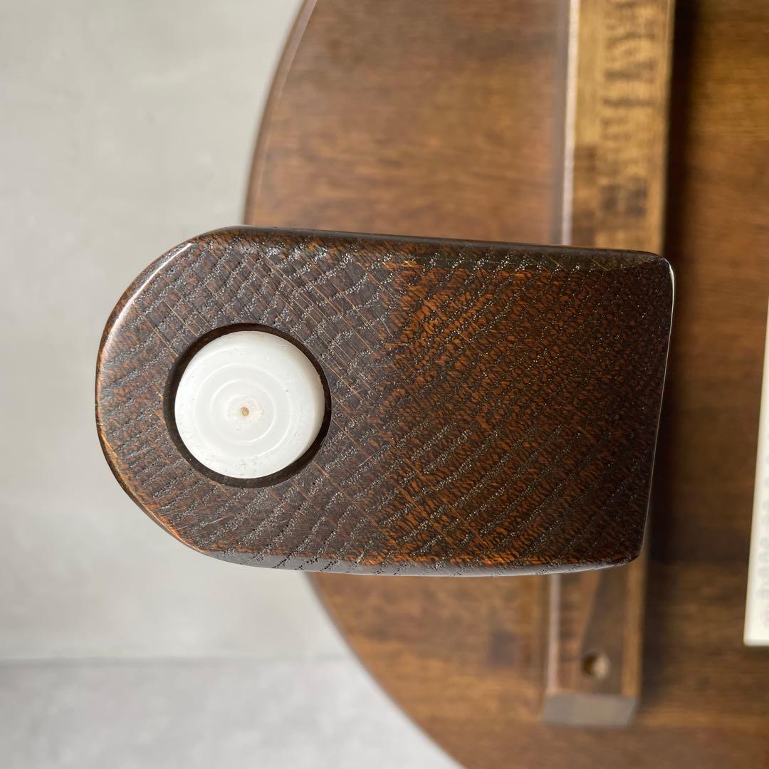 飛騨高山　高級家具　無垢材　円形　木製　ローテーブル ダークブラウン　円卓　座卓