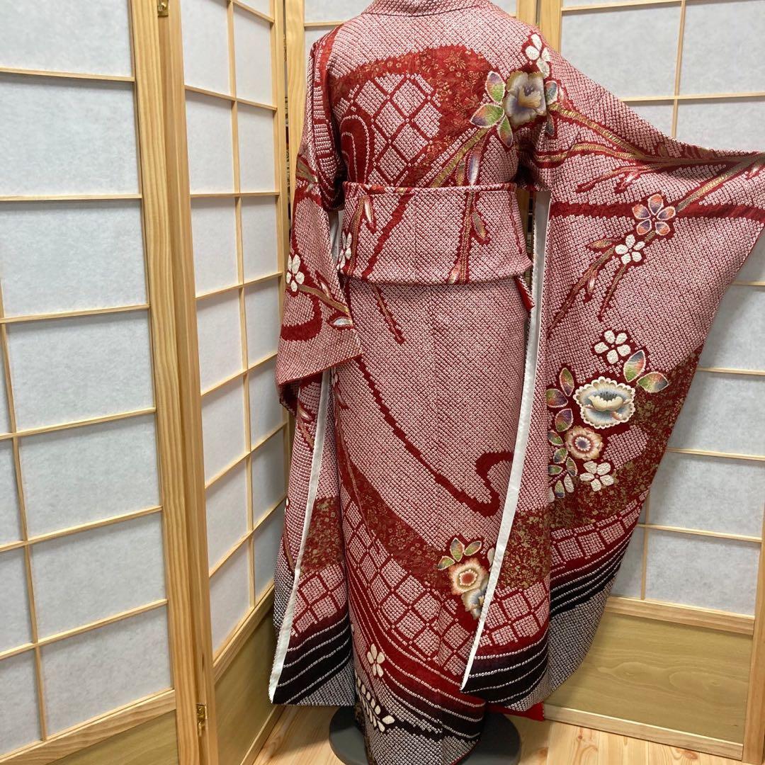 あきママ様［1205］振袖 絞り 金彩 成人式 卒業式 正絹 着物 袷