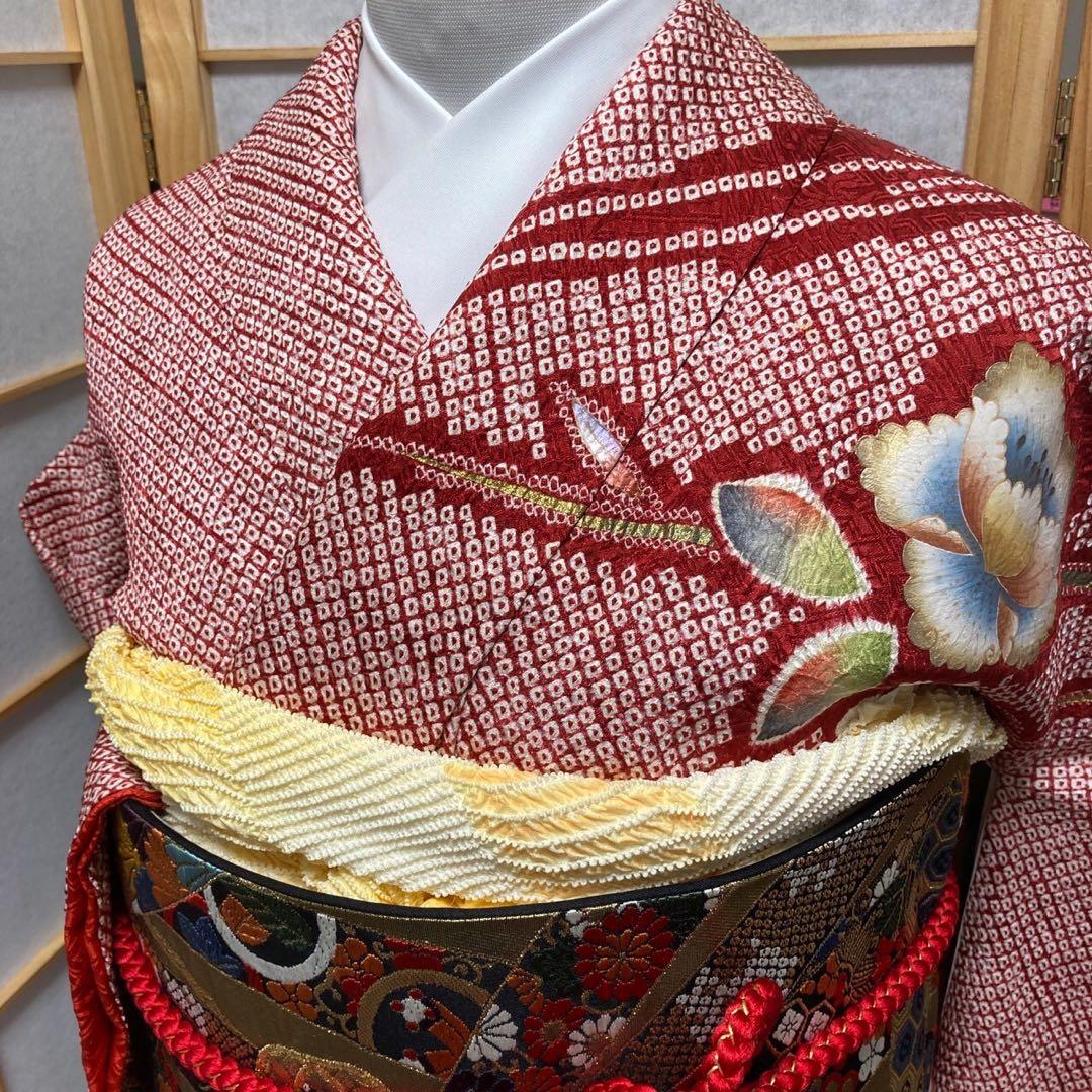 あきママ様［1205］振袖 絞り 金彩 成人式 卒業式 正絹 着物 袷