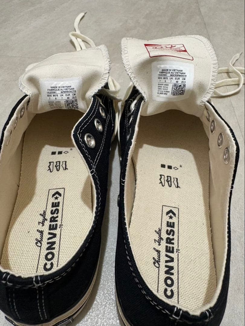 【美品】コンバース CT 70 チャックテイラー25.5cm 箱有ブラック