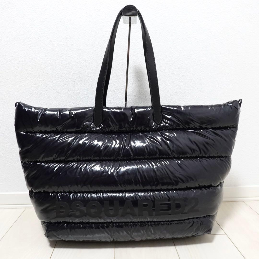 DSQUARED2 トートバッグ　ロゴ　ブラック　ナイロン　ショルダー　2way