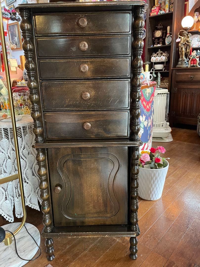 値下！木製書類キャビネット　レトロキャビネット