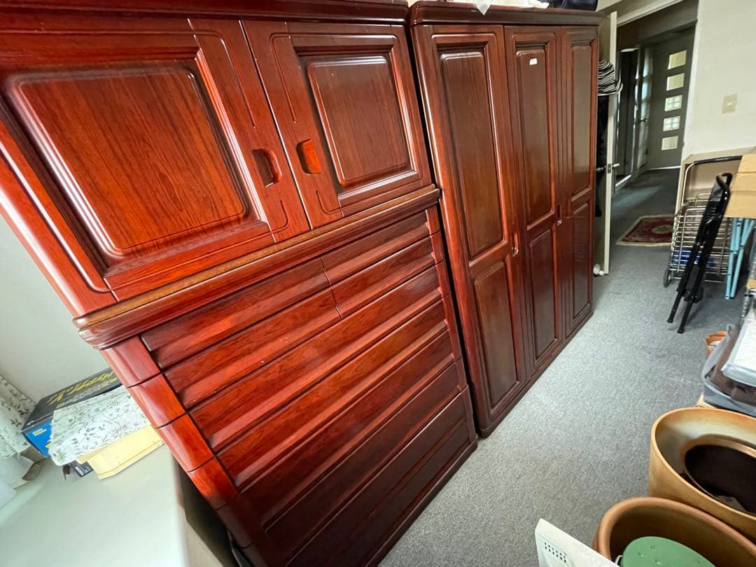 【値下げ】お買い得！　【状態良好】　大型木製洋服タンス