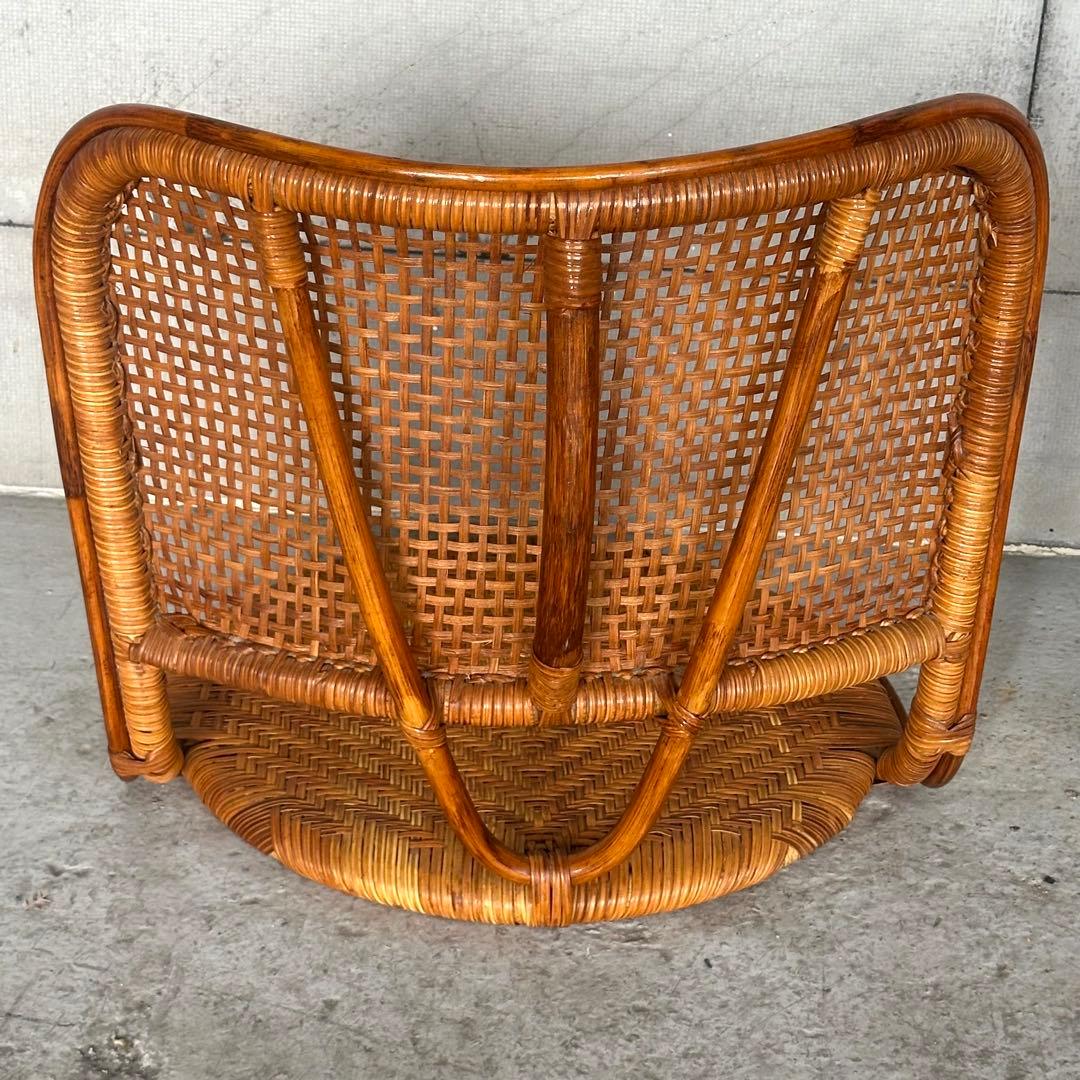 ꧁オールドラタン꧂籐ラタンフレーム 座椅子 ナチュラル天然素材　2脚セット