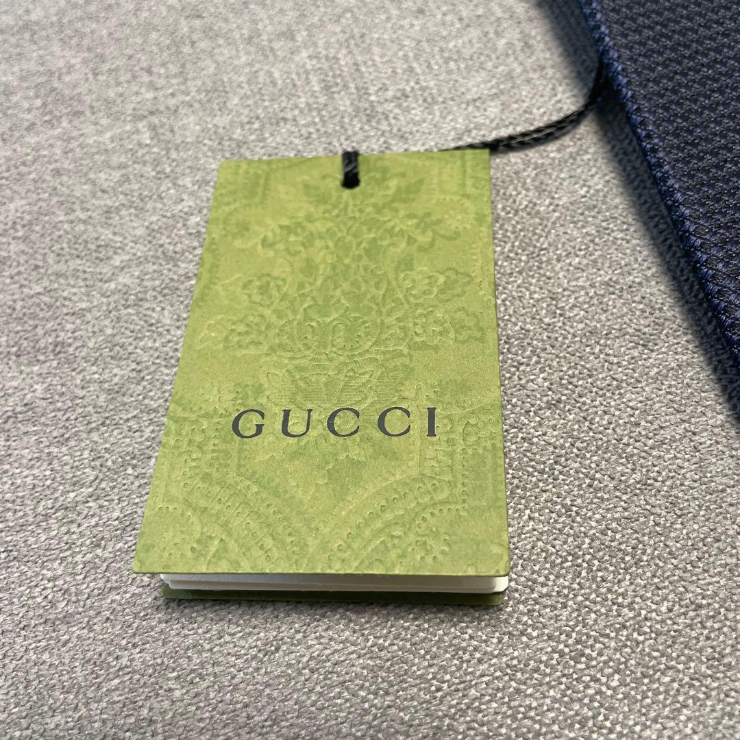 新品未使用タグ付き　GUCCI グッチ　ネクタイ　ネイビー