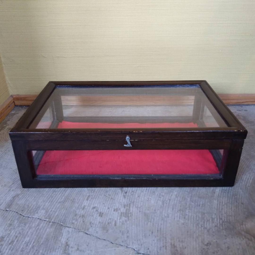 木枠　ガラスケース　アクセサリーケース