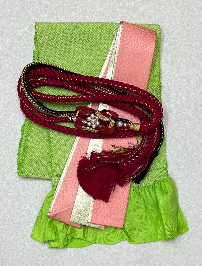 振り袖　フルセット　長襦袢　金彩加工　成人式　赤　桜　結婚式　ガード加工　765