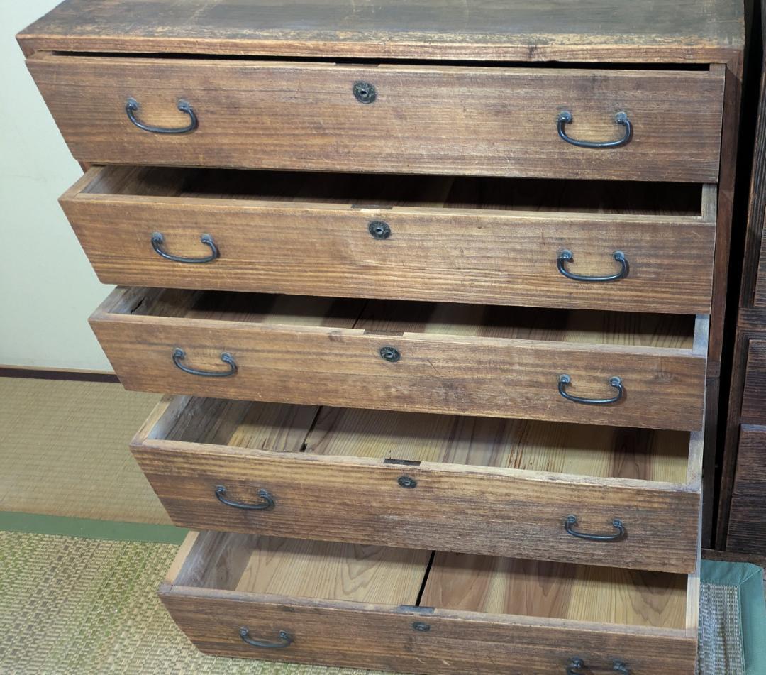 【引取価格】昭和レトロな箪笥　 五段　アンティーク