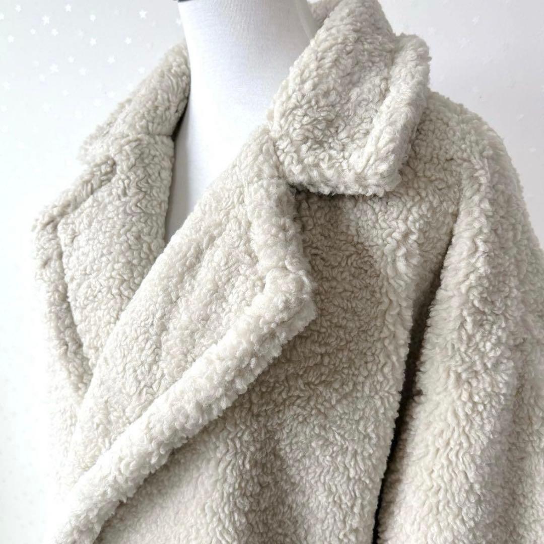 【新品✨】辻元舞さん着用 Re:EDIT ボアビッグカラーダブルチェスターコート