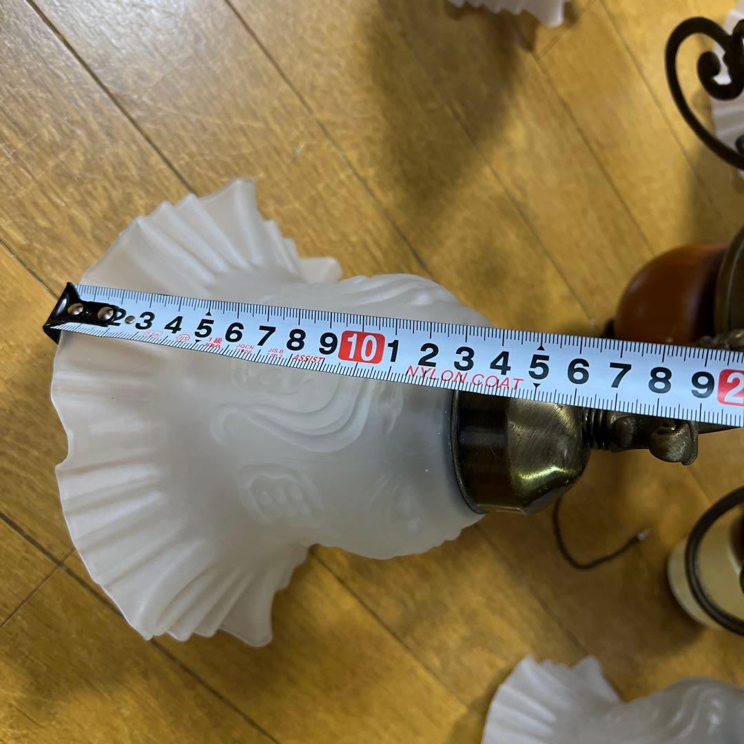 アンティーク　シーリングライト 5灯 フリル付き