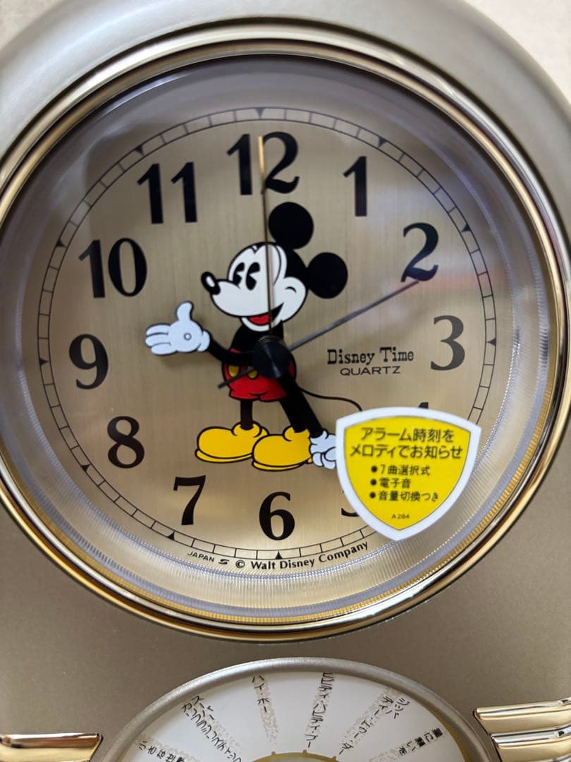 希少　レトロ　Disney Time ミッキー 置時計 セイコー　FD595G