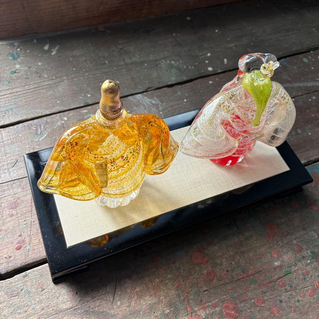 ガラス作家 川北成彦 さんのガラス雛 雛人形