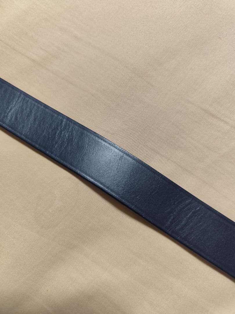 【希少】GLEN、ネイビー レザー ベルト