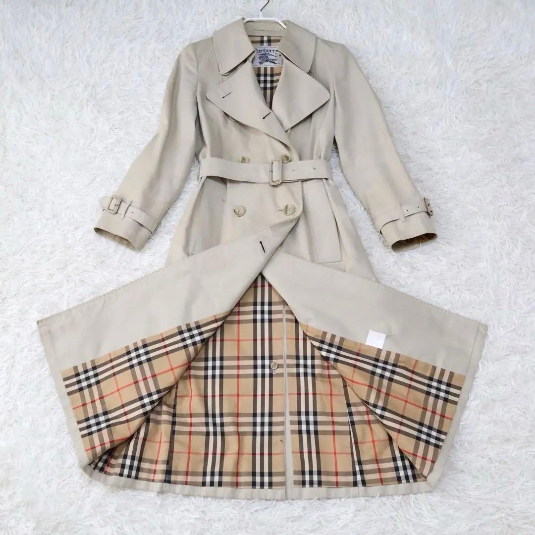 バーバリー　トレンチコート　ベージュ　ノバチェック　35