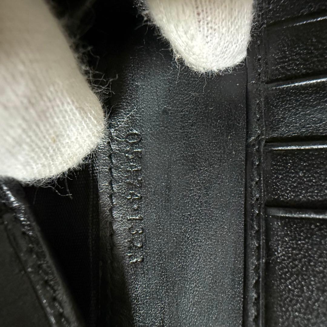 ✨美品✨グッチ　ジャッキー　折りたたみ　財布　キャンバス　レザー　ブラック