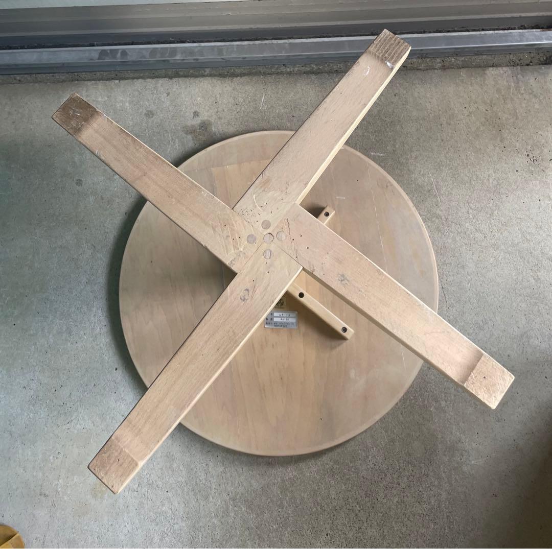 ビンテージ/秋田木工/ラウンドテーブル/カフェテーブル/丸テーブル/テーブル/⑨