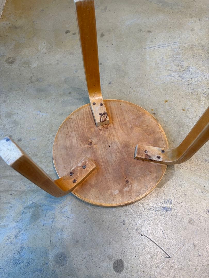 【希少・low】Artek スツール60 ローバージョン ブルーリノリウム