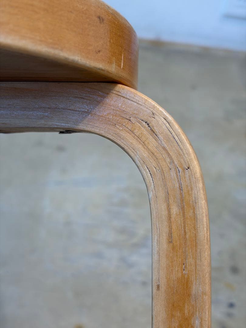 【希少・low】Artek スツール60 ローバージョン ブルーリノリウム