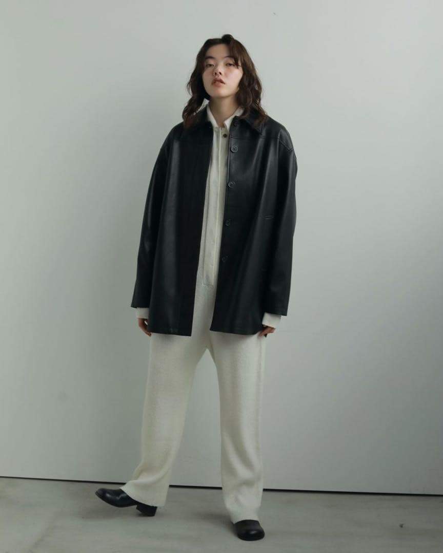 anuke Ecoleather Over Jacket 38 ブラック