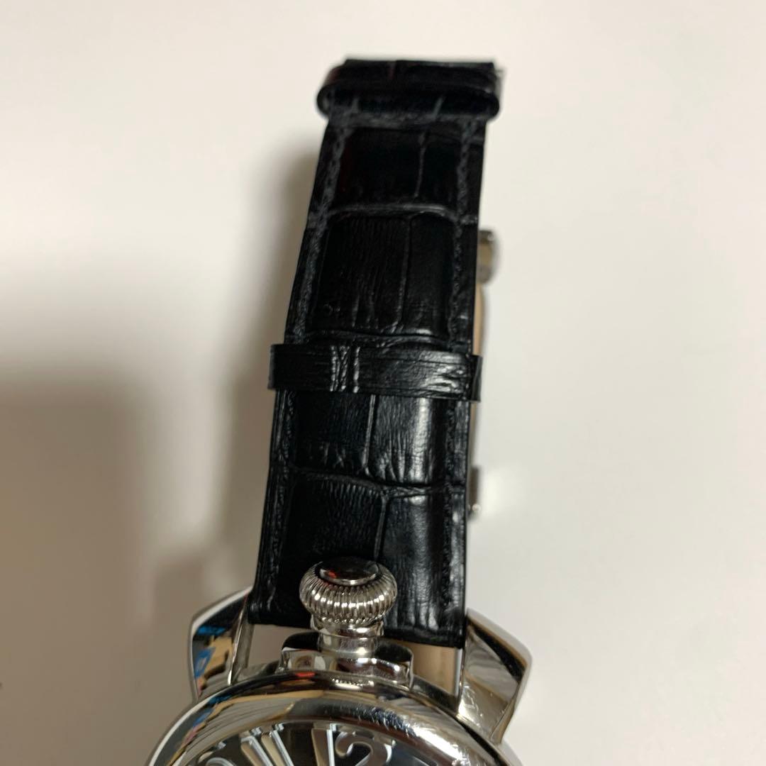 ガガミラノ マヌアーレ 手動巻き時計 ブラック 48mm Swiss made