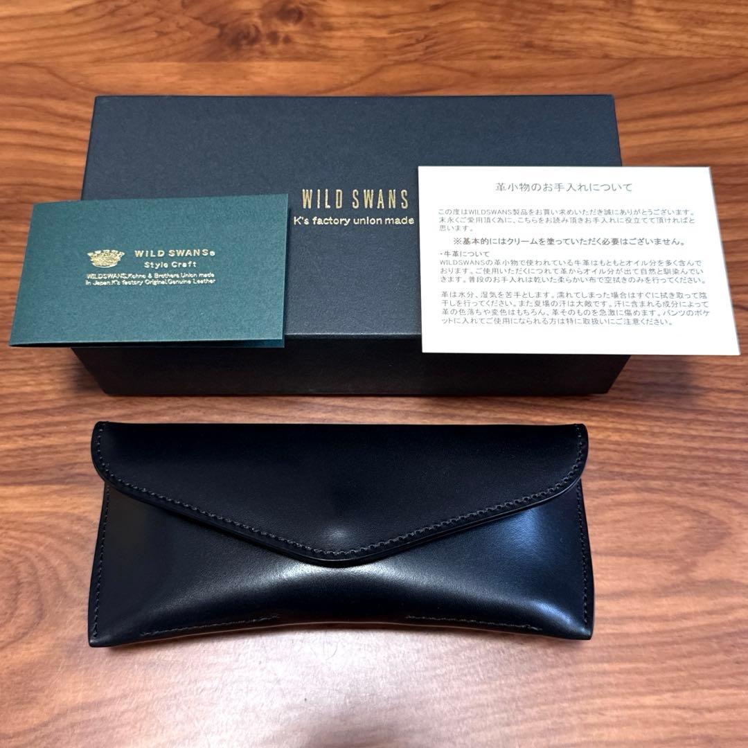 未使用 王冠ロゴ ワイルドスワンズ オプティカルケース メガネケース ブラック