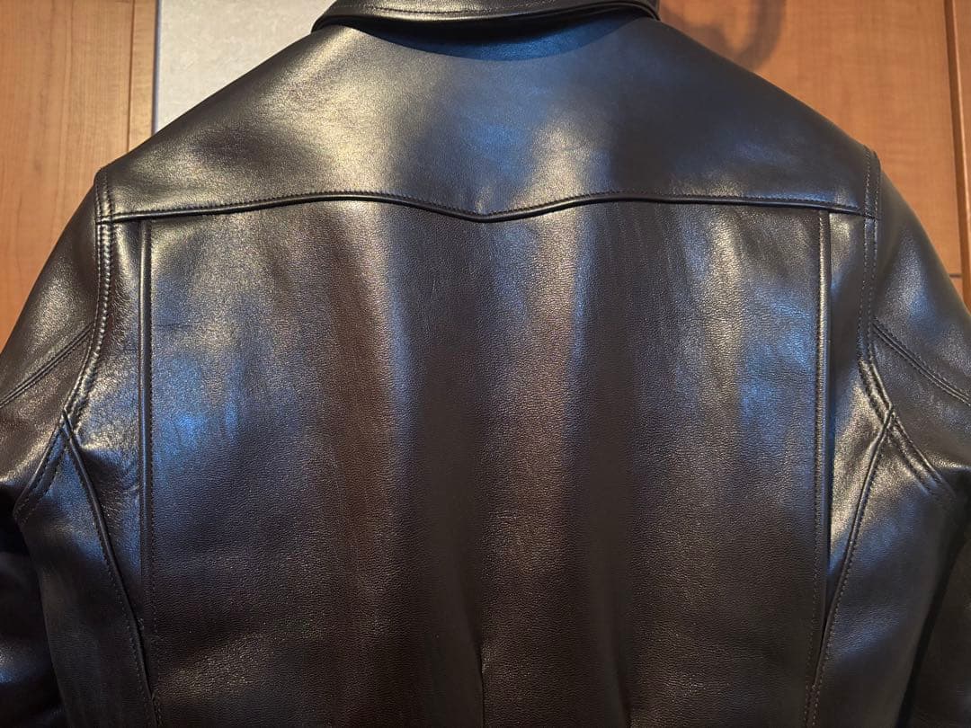ファインクリークレザーズ　サンタアニタ　レザースポーツジャケット　36　黒　馬革