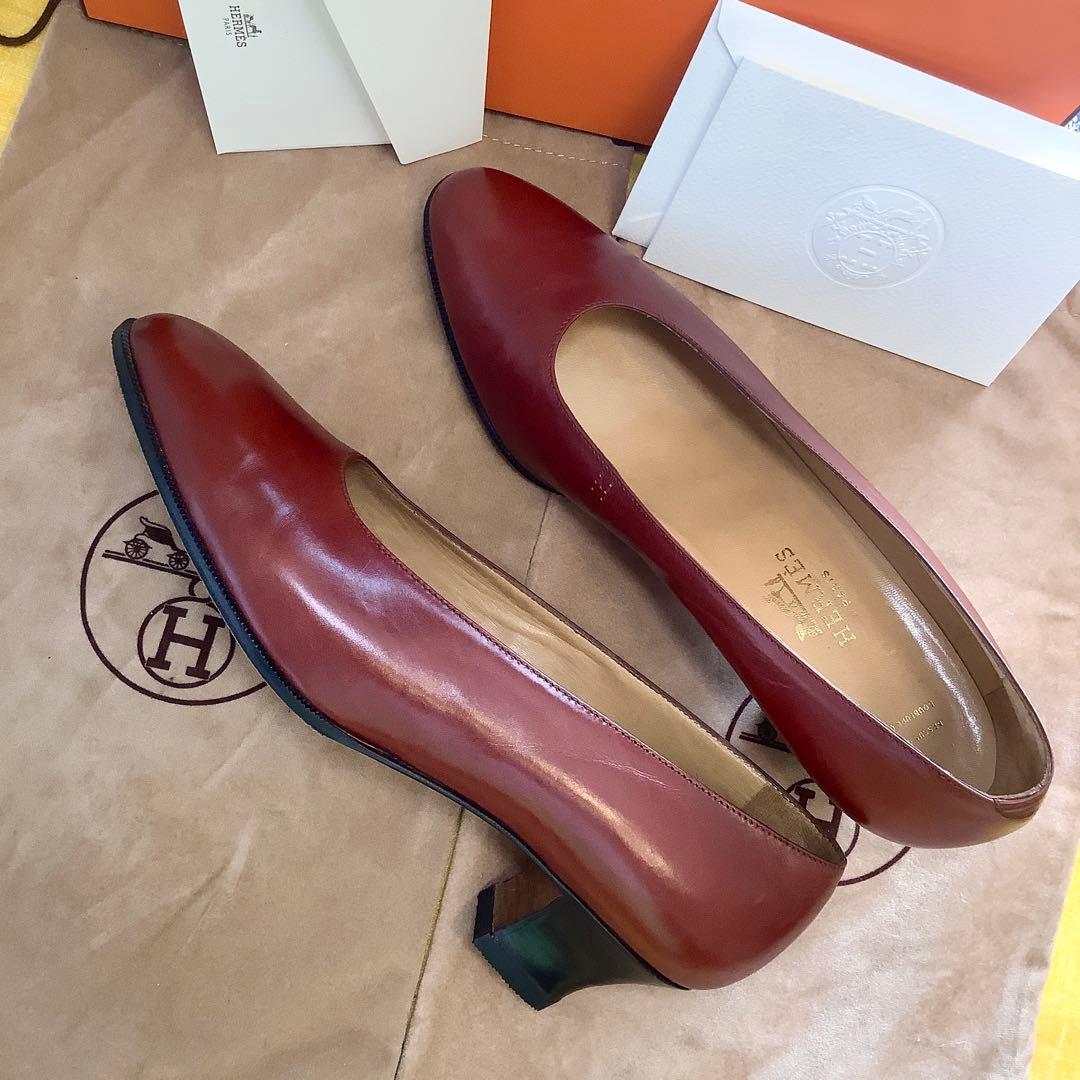 レア!美品! エルメス ヴィンテージ Hマーク アーモンドトゥ 23.5㎝