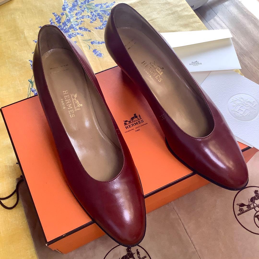 レア!美品! エルメス ヴィンテージ Hマーク アーモンドトゥ 23.5㎝