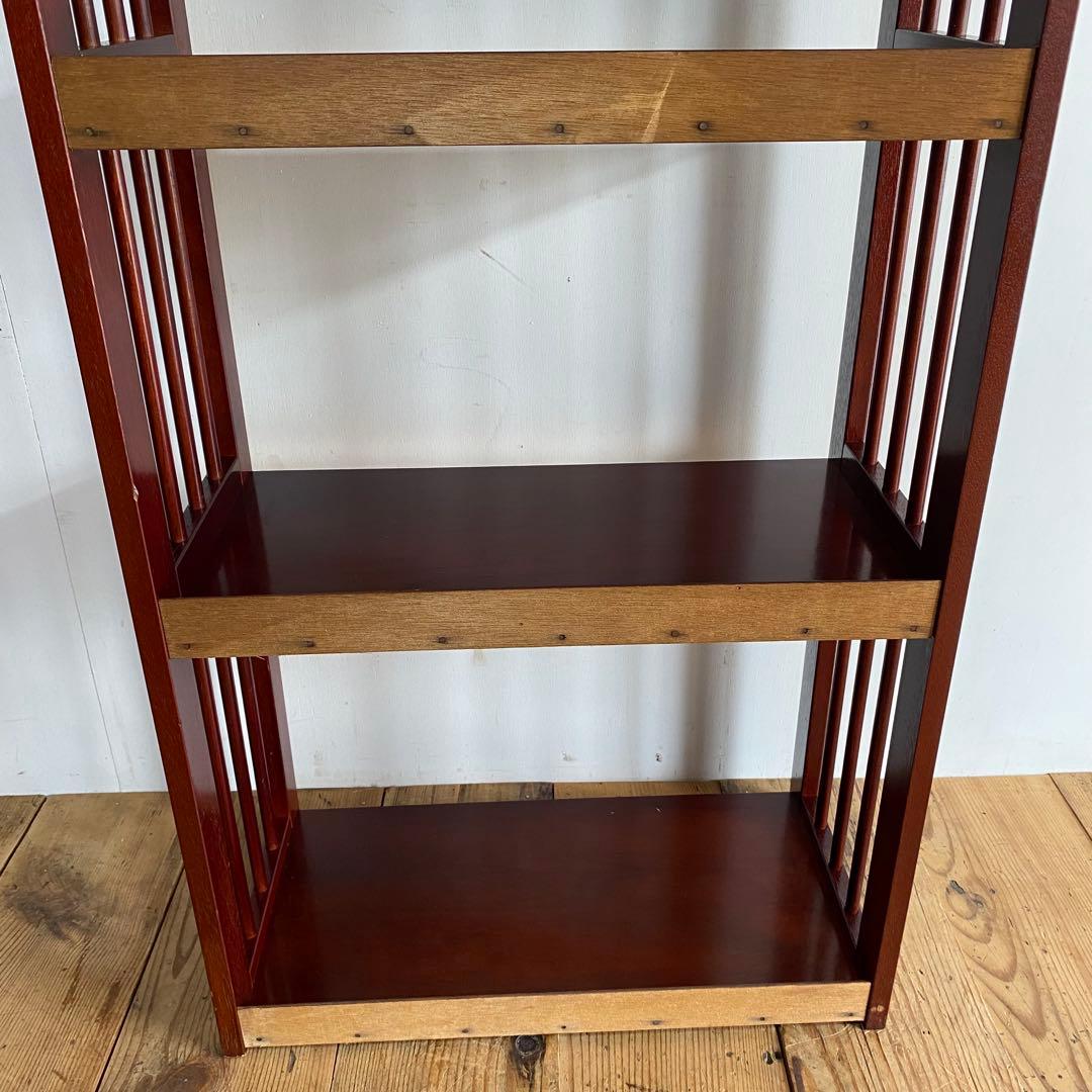 アンティーク オープンラック 本棚 飾り棚 無垢材 レトロ Y90