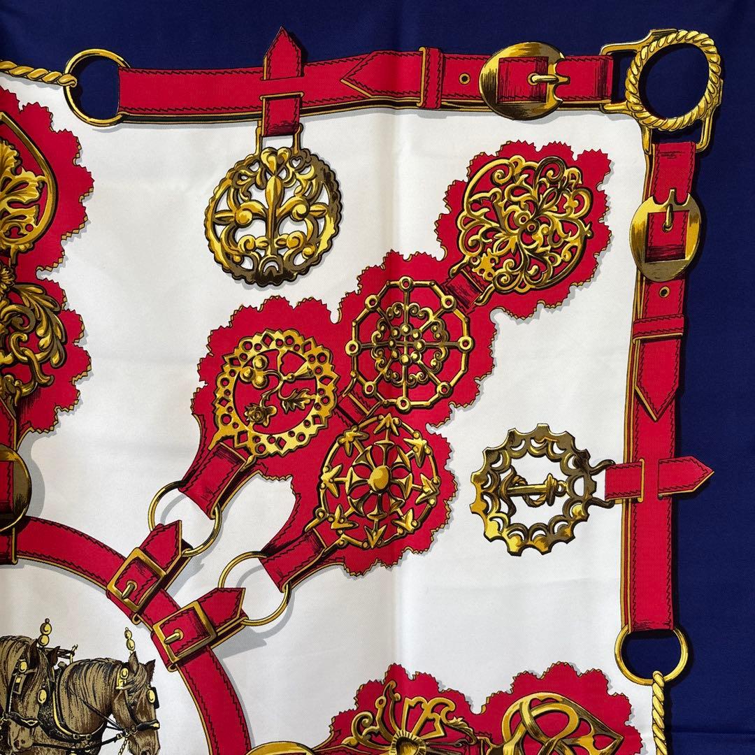 HERMES　エルメス　大判スカーフ　銅細工　5673