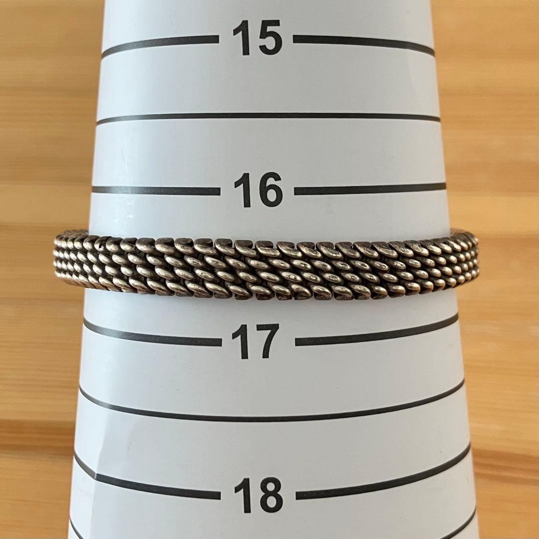 シルバー925 メッシュブレスレット ヴィンテージ