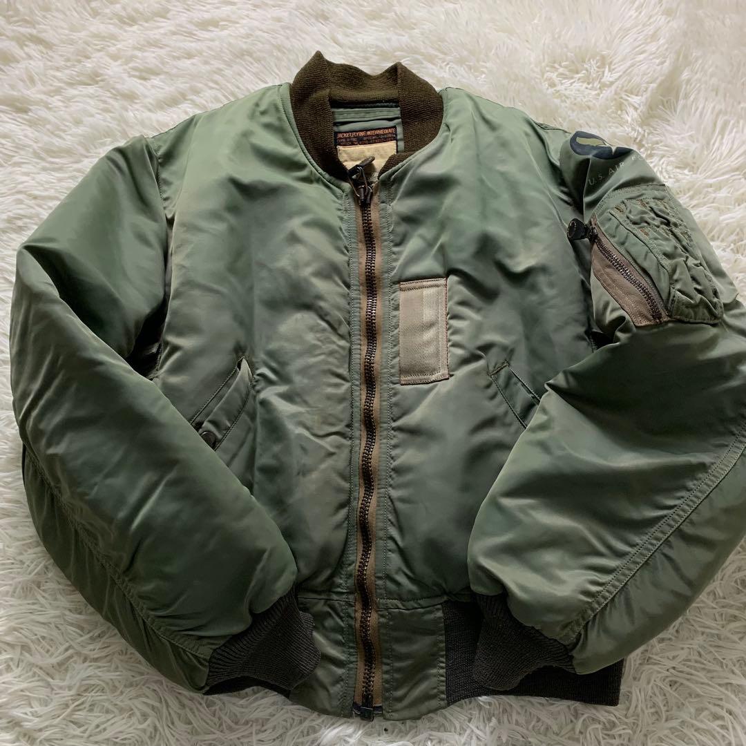 【雰囲気抜群】バズリクソンズ フライトジャケット B-15D カーキ 36