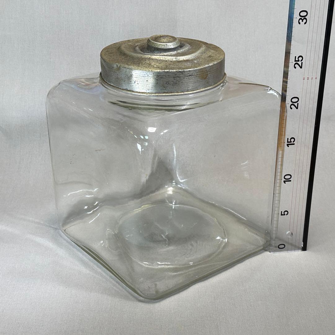 ガラスキャニスター　ガラス製菓子瓶 5点セット◇菓子瓶　レトロ　当時物　古道具